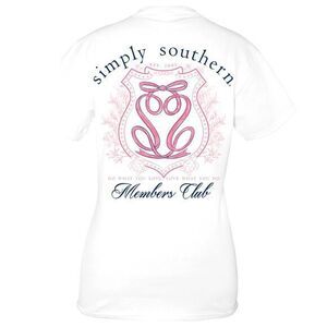 Simply Southern Members Club Pink‎ Ribbon Short Sleeve Tshirt XXL White New